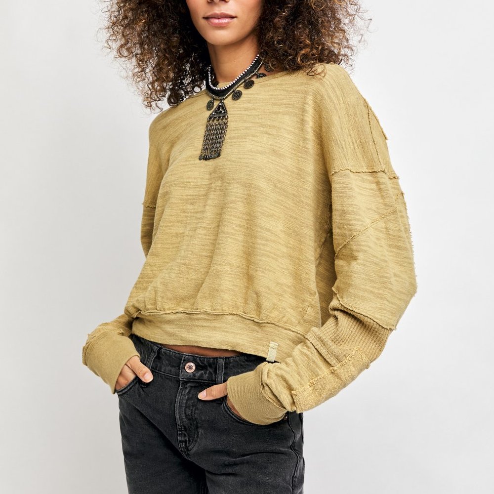 NWT Free People 5 Star Tee / Golden Palm